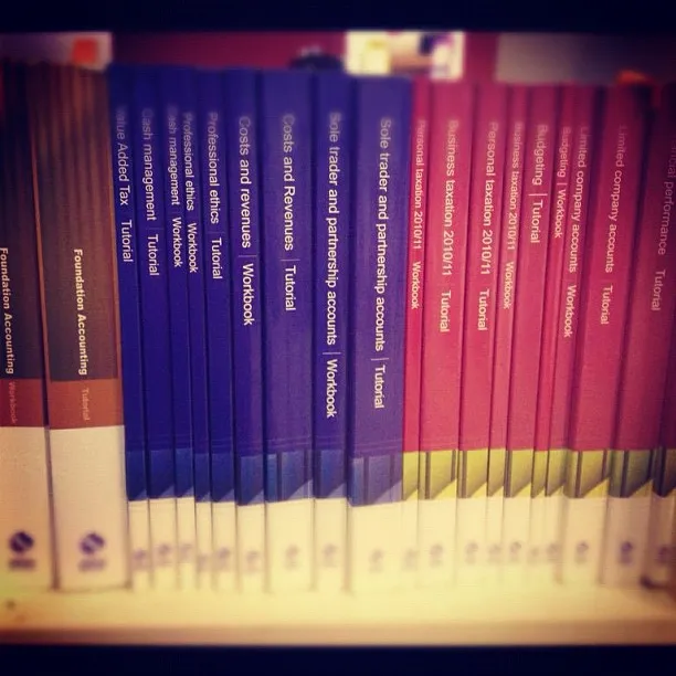 Books on a shelf