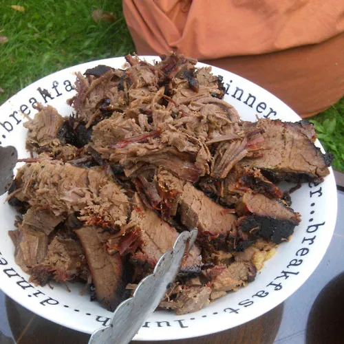 I love to cook. Here's some 18 hour smoked beef we made at home.