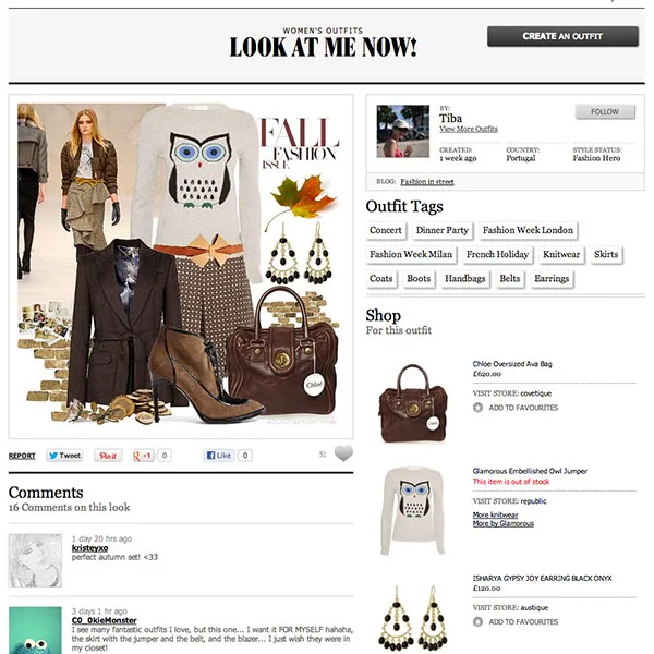 Screenshot from ASOS fashion finder