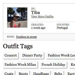Screenshot from ASOS fashion finder