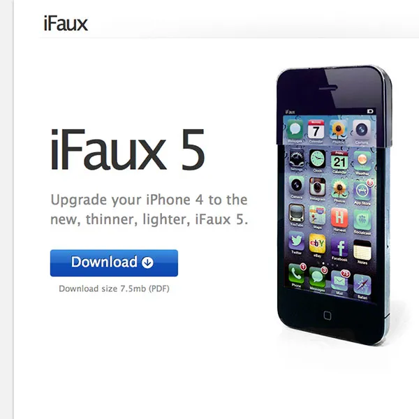 Screenshot of iFaux5